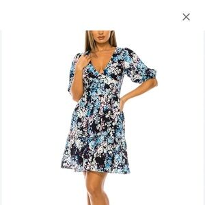 B. Darlin blue floral dress
